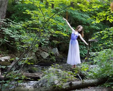 Dancer on a stream Stock Photos