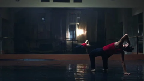 Dancer Training in the Dance Hall Stock-Footage 258212463