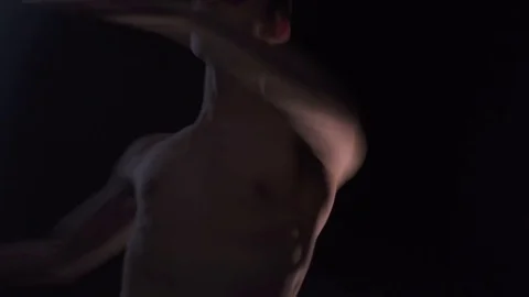 Dancer turns on the spot Stock Footage 77377280