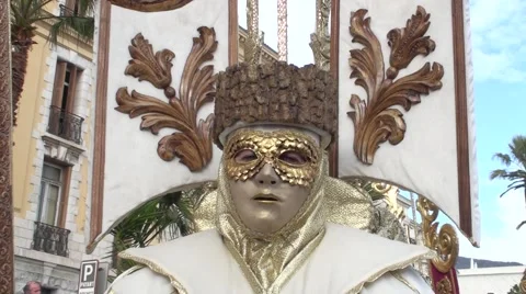 Dancer for the Venetian carnival Stock Footage 53242007
