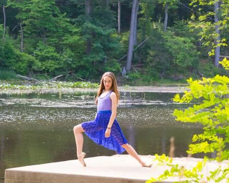 Dancer by the water Stock Photos