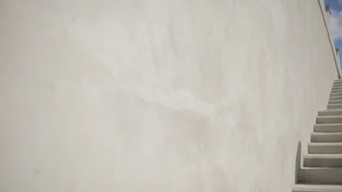 Dancer young woman on stairs shaking head in slow motion Stock Footage