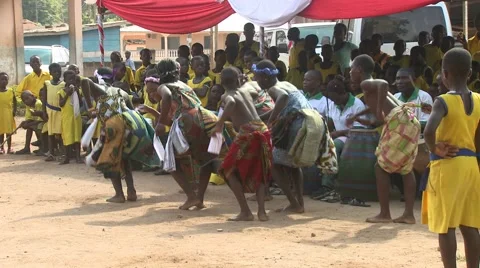 DANCERS AND DRUMMERS PERFORMING AT SCHOOL CEREMONY Stock Footage 59865598