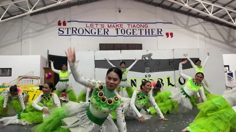 Dancers in costumes perform their practiced dance steps Stock Footage 335525521