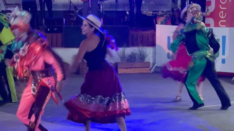 Dancers Dressed as Devils during the Jujuy Carnival in Argentina. Stock Footage 232335726