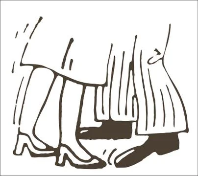 The dancers feet Stock Illustration