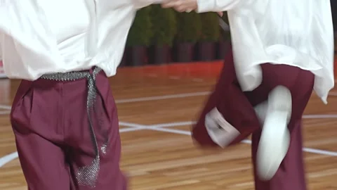 Dancers Legs Moving Energetically in Synchronized Choreography Stock Footage 337833498