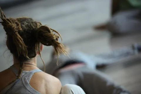 Dancers movement contact improvisation performance Stock Photos