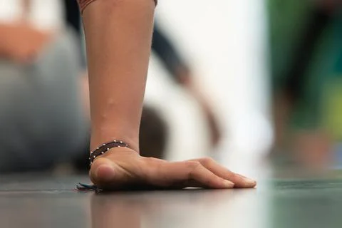 Dancers movement contact improvisation performance Stock Photos