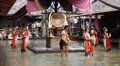 Dancers at Pattaya floating market. HD Footage