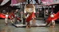 Dancers at Pattaya floating market. HD Footage