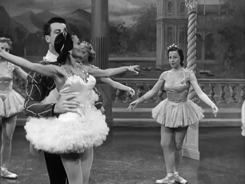 Dancers perform for television programme - 1949 Video stock 93690337