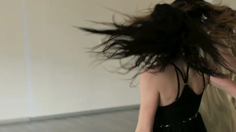 Dancers performing and practicing a contemporary, modern form of dance. Stock Footage 63409826