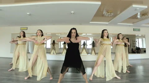 Dancers performing and practicing a contemporary, modern form of dance. Stock Footage 63415708