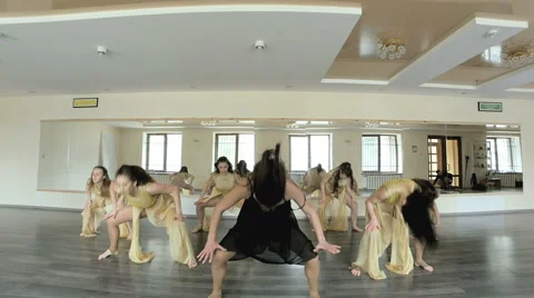 Dancers performing and practicing a contemporary, modern form of dance. Stock Footage 63417687