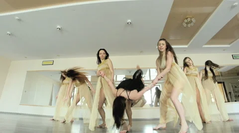 Dancers performing and practicing a contemporary, modern form of dance. Stock Footage 63421353