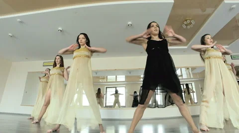 Dancers performing and practicing a contemporary, modern form of dance. Stock Footage 63421503