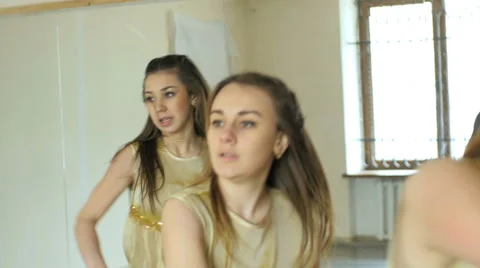 Dancers performing and practicing a contemporary, modern form of dance. Stock Footage 63421808