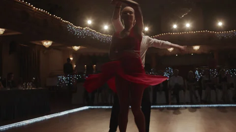 Dancers Performing Expressive Tango Dance Together Stock Footage 158620668