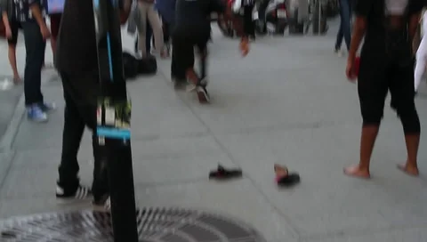 Dancers performing on a sidewalk in Montreal Video stock 88589862