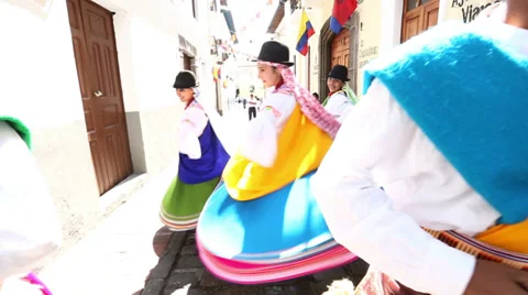Dancers in Quito. Ecuador. Stock Footage 33530299