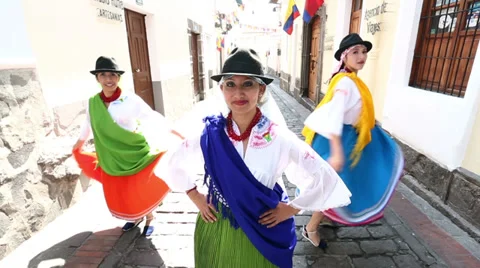 Dancers in Quito. Ecuador. Stock Footage 33563394