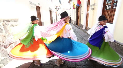 Dancers in Quito. Ecuador. Stock Footage 33576851