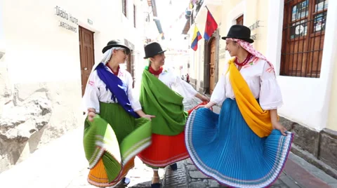 Dancers in Quito. Ecuador. Stock Footage 33598240