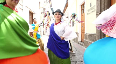Dancers in Quito. Ecuador. Stock Footage 33703452