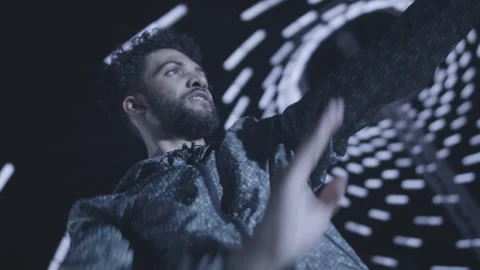 Dancers Rolling Under Lights Stock Footage 217583062