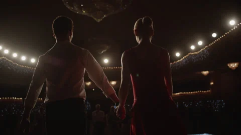 Dancers Taking Stage and Performing Classic Dance Stock Footage 158613121