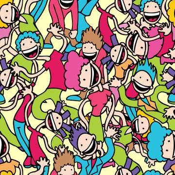 Dancers wallpaper Stock Illustration