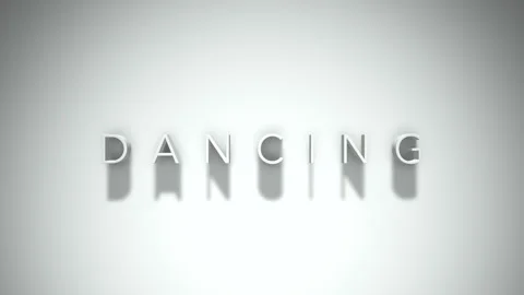 Dancing 3D title animation with shadows on a white background 스톡 동영상 270157369