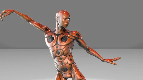 Dancing AI Robot - Robotic Artificial intelligence AI deep learning Stock Footage
