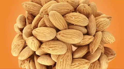Dancing Almonds: A Healthy Snack Stock-Footage 283166200