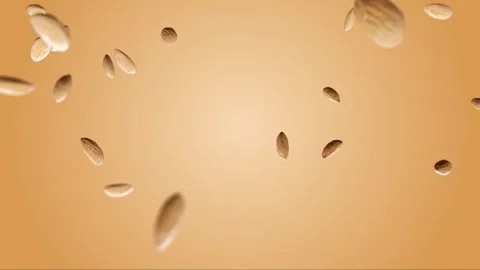 Dancing Almonds: A Healthy Snack Stock Footage 283166617
