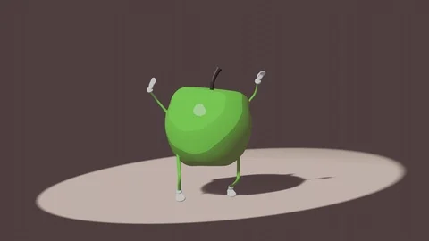 Dancing Apple Video stock 111343044