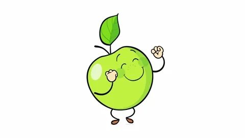 Dancing apple. Stock Footage 156053156