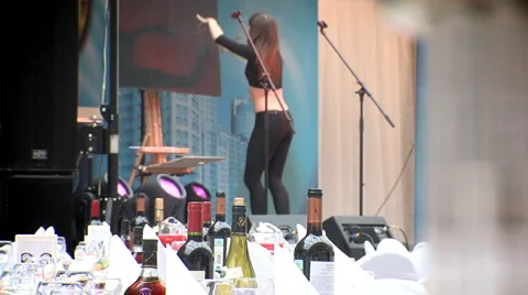 The dancing artist Stock Footage 3473048