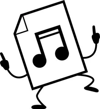Dancing Audio File Stock Illustration