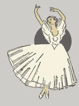 Dancing ballerina Stock Illustration