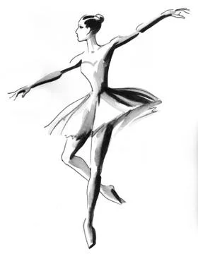 Dancing ballerina Stock Illustration