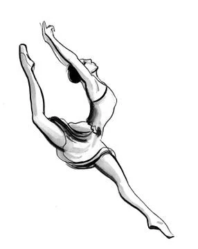 Dancing ballerina Stock Illustration