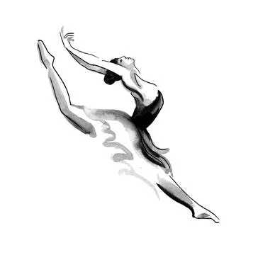 Dancing ballerina Stock Illustration