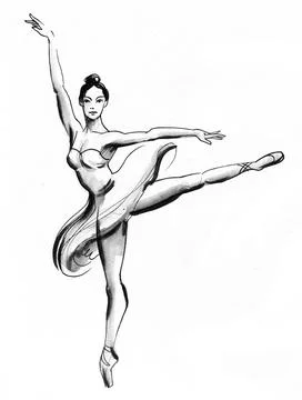 Dancing ballerina Stock Illustration