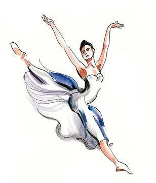 Dancing ballerina Illustrazione stock