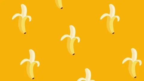Dancing Bananas on Yellow Stock Footage 335631246