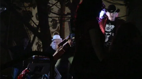 Dancing to the band Stock Footage 521178