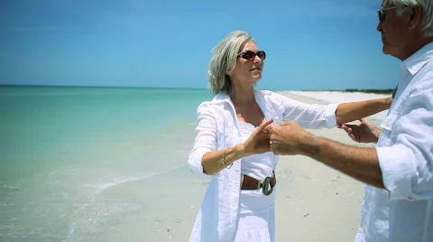Dancing on the Beach Stock Footage 723059
