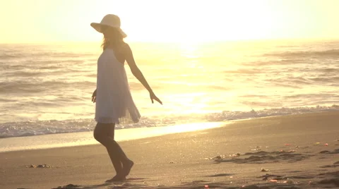 Dancing on the Beach Stock Footage 68217637
